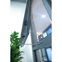 AS2047 Ventana de toldo de apertura exterior de aluminio con diseño de proyecto comercial de Hotel de Villa insonorizada de estilo australiano con doble vidrio
