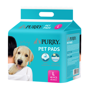 Purry Ingrosso OEM/ODM Tappetini/Pad per Addestramento Animali Domestici in Cotone Ecologico con SAP e Carta Igienica, alla Moda, per Cuccioli, Taglia L 60*60cm, 40 pz - Product Image 3