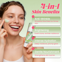 Crème Visage Anti-Âge Raffermissante OEM/ODM OBM aux Peptides, Niacinamide, Hyaluronate de Sodium et Acide 3-O-Éthyl Ascorbique pour Réparation des Rides et de la Peau