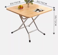 Table à manger pliante moderne et portable, plateau en bois, pieds en métal, gain de place, table pliable pour la maison, la cuisine, la terrasse, le restaurant, le bar, OEM