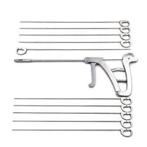 Instrument droit de passage de suture Scorpion pour arthroscopie de l'épaule, lot de 10 aiguilles, réutilisable, en acier inoxydable de qualité médicale, allemand - Product Image 1