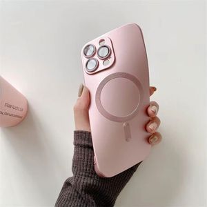 Coque de téléphone en TPU souple givrée de luxe, plaquée, magnétique, brillante, métallique pour femmes, pour téléphone 16 15 14 Pro Max - Product Image 6