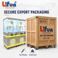 LIFUN Machine de jeu à monnayeur 40 pinces pour porte-clés suspendus, équipement d'arcade commercial de distribution de cadeaux, métal et plastique, garantie 1 an