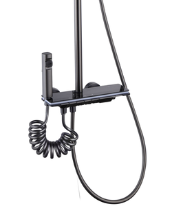 Ensemble <span class=keywords><strong>de</strong></span> douche piano <span class=keywords><strong>de</strong></span> luxe moderne à effet <span class=keywords><strong>pluie</strong></span>, thermostatique, triple commande, avec fonction pause, <span class=keywords><strong>jet</strong></span> doux et <span class=keywords><strong>jet</strong></span> <span class=keywords><strong>de</strong></span> massage, finition polie, pour salle <span class=keywords><strong>de</strong></span> bain - Product Image 2
