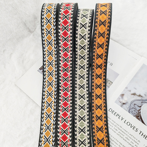 Chất lượng tốt 2 inch dệt vải 1000 yards tùy chỉnh 50 mét hình học Jacquard băng cao tenacity Polyester Vải cho túi dây đai - Product Image 3