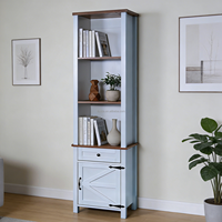 Mueble Compacto para Sala de Estar, Estilo Moderno, Color Blanco Rústico, Mueble para TV con Espacio para Centro de Entretenimiento, Unidad Izquierda/Derecha, Ahorro de Espacio