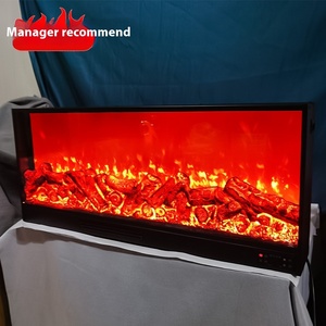 <span class=keywords><strong>Chimenea</strong></span> electrónica interior eléctrica con llama de metal base decorativa y simulación de leña <span class=keywords><strong>para</strong></span> uso doméstico - Product Image 2