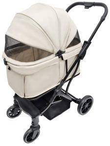 รถเข็นเด็กขนาดใหญ่สำหรับสุนัขและแมวหนึ่งตัวรถเข็นอลูมิเนียมทนทานและพับด้วยมือเดียว - Product Image 4