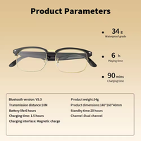 Lunettes de caméra mains libres Blue Tooth de sport à la mode Lunettes intelligentes avec une caméra pour couvrir la vidéo et écouter le traducteur de musique