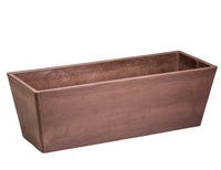 Pots et jardinières de jardin en plastique respectueux de l'environnement rectangulaires courts à l'aspect ciment
