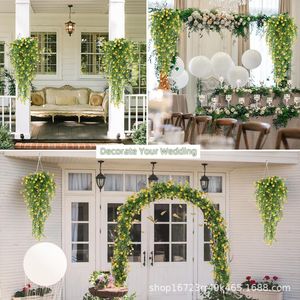 <span class=keywords><strong>Flores</strong></span> colgantes al por mayor, anti-ultravioleta, hojas artificiales de ratán, decoración para pared, hogar, jardín, boda, <span class=keywords><strong>flores</strong></span> colgantes para pared - Product Image 4