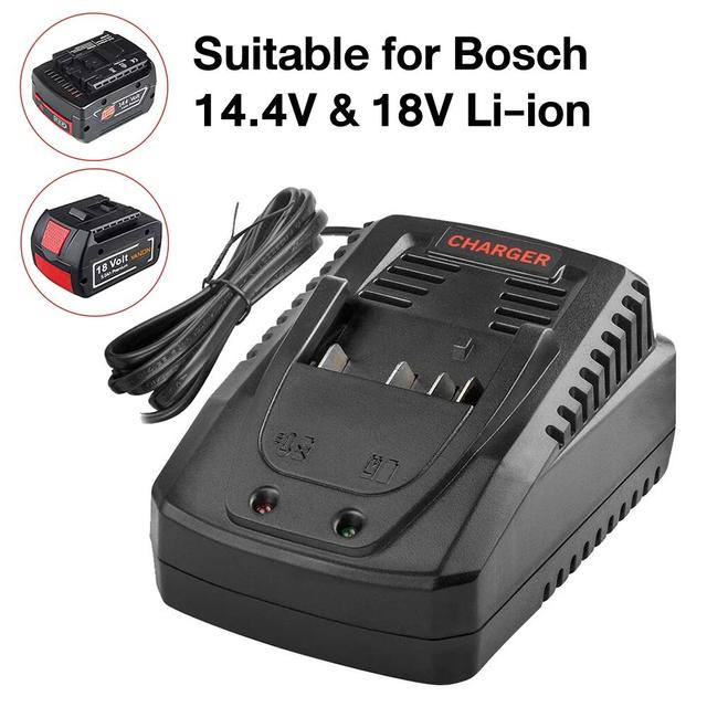 Lithium Battery Charger 14.4V/18V Battery Fast Charger EU/US Plug For BOSCH Power Tool BAT609 BAT609G BAT618 BAT618G
