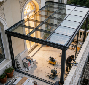 Véranda en aluminium personnalisée 4 saisons, double vitrage à rupture de pont thermique, pour maison, patio, villa - Product Image 6