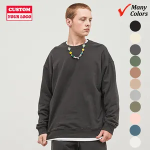 Sudadera de algodón con Logo personalizado Para hombre y Mujer, ropa Para parte superior masculina, con cuello redondo