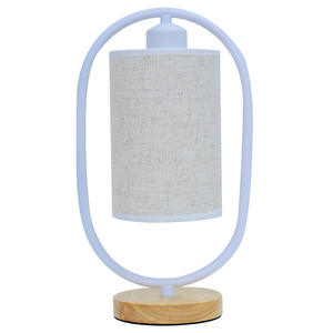 Nordique rétro moderne E14 veilleuse lampe de Table personnalité Simple créatif nouveau tissu chinois chevet en bois massif pour chambre - Product Image 1