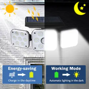 Lampu Taman tenaga surya Super terang, lampu Sensor gerakan, lampu dinding, lampu banjir untuk halaman jalur garasi, desain terbaru