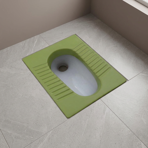 Articles sanitaires de salle de bain en céramique vert magenta rustique-Accessoires de salle de bain, casserole de toilette à squat, commode et poêle Orissa OEM - Product Image 3