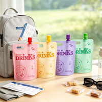 Pochettes à bec verseur personnalisées de qualité alimentaire avec poignée en PA/PE pour emballage de boissons, jus, gelées et liquides – Vente en gros