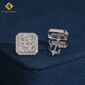 Pendientes de Diamantes Redondos con Corte Brillante para Mujer, Marca ZUANFA JEWELRY, con Certificado NGTC, Chapados en Plata 925, Joyería con Incrustaciones de Diamantes - Product Image 5