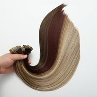 Extensions de cheveux à la kératine de qualité supérieure, fabriquées directement en usine, 100% cheveux humains Remy, double trame, naturel, cheveux russes, balayage