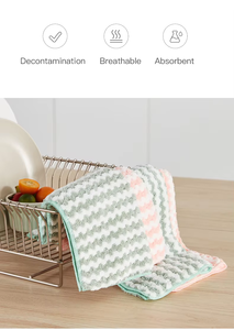 Paños de Limpieza de Felpa Coral Ondulada, Súper Absorbentes y Sin Pelusas, Toallas de Microfibra Multiusos para Limpieza del Hogar y la Cocina - Product Image 3