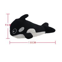 Jouet à mâcher pour chien en peluche en forme de baleine tueuse, nouveau design, échantillon gratuit, écologique, interactif, qui couine, pour le nettoyage des dents