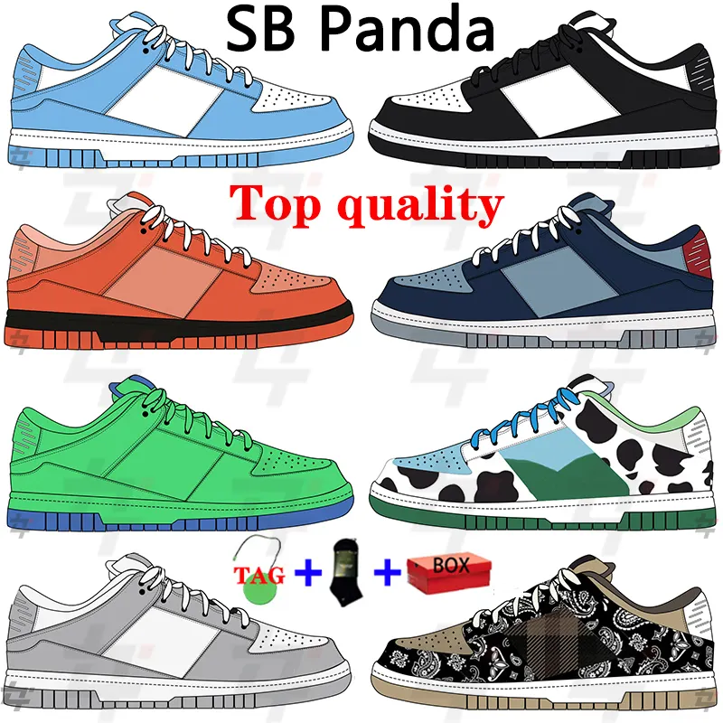 New hot sale popular SB Low Retro White Black Panda Grey Fog UNC Bears Men's casual tennis shoes women trainer sneakers