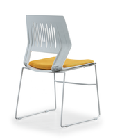 Chaise de conférence pliable empilable en métal de style moderne et ergonomique pour l'école, l'église, l'hôpital
