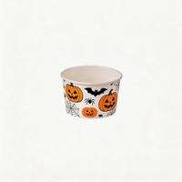 Bol en papier jetable pour yaourt glacé, papier double face enduit, impression de logo personnalisée, plusieurs tailles pour les boutiques de desserts