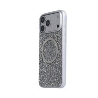Funda Magnética Holográfica con Purpurina para Teléfono, TPU+PC 360 °   Funda Antihuellas con Brillantes para iPhone 17 Pro Max para Mujer