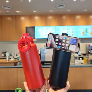 Insulated Water Bottle 1L Stainless Steel Magnetic Phone Holder Sports Outdoor Travel - Product Image 1
