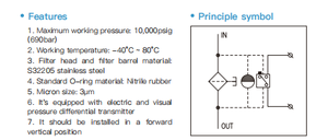 แผ่นกรองความจุสูง 10,000psi ทนอุณหภูมิ -40C ~ 80C ขนาด<span class=keywords><strong>ไมครอน</strong></span> 3 มม. - Product Image 2