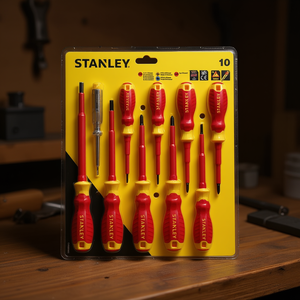 Stanley <b>Screwdriver</b> <b>Set</b> 10 Pc Vde Insulated With Tester - Product Image 3