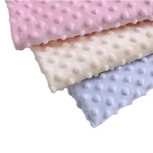 Yorgan/yastık/oyuncak için % 100% polyester kristal kadife basın kabarcık katı ev tekstili kumaşı