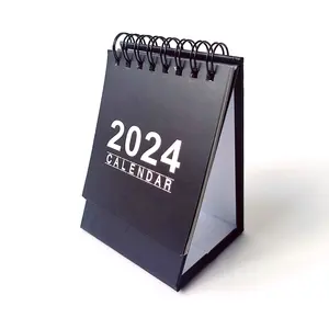 В наличии 2024 2025 настенный календарь 12 месячный черный календарь школьный Настольный календарь с наклейкой для заметок