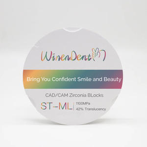 98 95 AG 10-فائق الشفافية 1100Mpa قوة عالية ، متعدد الطبقات 20 لون زركونيا مسبق الإعداد - Product Image 3