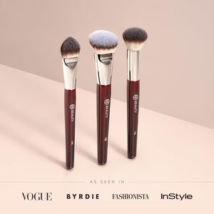 BK Beauty 3PC Core carnagione tris Set di pennelli per il trucco strass per fondotinta correttore di miscelazione applicazione crema liquida - Product Image 4