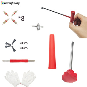 ชุดเครื่องมือถอดยางรถยนต์แบบมืออาชีพ พร้อมอุปกรณ์เสริมตะขอรูปตัว T สำหรับถอดวาล์วยางรถยนต์/รถบรรทุก - Product Image 4