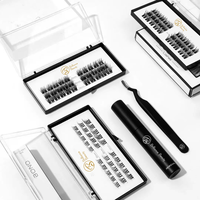 Faux cils en marque privée, vente en gros de produits de beauté, extensions de cils DIY, cils en grappe