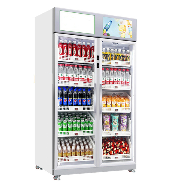 Touchscreen Vending Machine for Snack and Beverage Bottles at Manufacturer Intelligent Fresh Locker Self-service Vending Machine