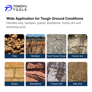 Burin Bêche SDS Max pour Argile 4,33" x 18,5" - Outil pour <span class=keywords><strong>Marteau</strong></span> Perforateur Rotatif pour Creuser Argile, Gravier, Terre, Grès et Aménagement Paysager TE-C - Product Image 3