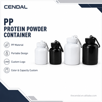 Conteneur de poudre de protéines PP 100ML 200ML, étanche, avec mousqueton, boîte portable pour compléments alimentaires, adultes, sans BPA, passe au lave-vaisselle