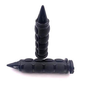 Poignées de guidon de moto en aluminium noir argenté 22 mm 25 mm compatibles avec Harley - Product Image 4