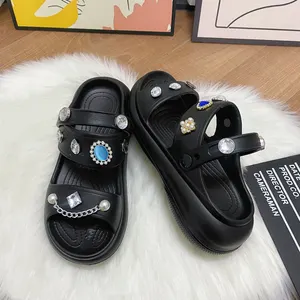 Fashion Trend Soft Cozy Thick Sole Ankle Strap Beach Sandals Light Weight Outdoor Girls Cute Casual Sandals