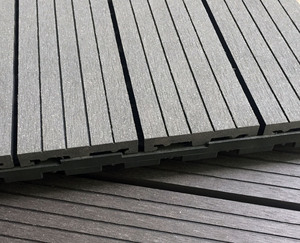 Gỗ Composite lồng vào nhau decking gạch 12 "-12" <span class=keywords><strong>WPC</strong></span> <span class=keywords><strong>DIY</strong></span> gạch không thấm nước vỉa hè sàn ngoài trời Patio vườn sân thượng gạch - Product Image 4