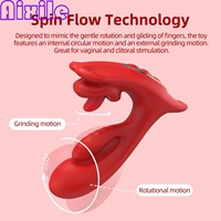 Vibratore Indossabile con Controllo APP, Rotazione e Stimolazione del Punto G e Clitoride, con Cinturini Regolabili, Giocattoli Sessuali per Donne e Coppie