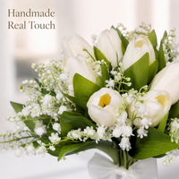 Seiden-Calla-Lilien-Bouquet in Weiß, Lila und Elfenbein für Hochzeiten, Brautstrauß, Tischdekoration, Künstlicher Hochzeitsstrauß