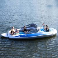 Bateau gonflable pour 6 personnes, structure de divertissement aquatique, ponton