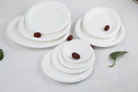 Assiette jetable en pulpe de bagasse robuste au design moderne, compatible micro-ondes, compostable, pour fêtes TEANHE