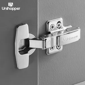 Unihopper Venta caliente Clip en muebles de cocina de cierre suave 3D bisagras de gabinete hidráulico ajustable